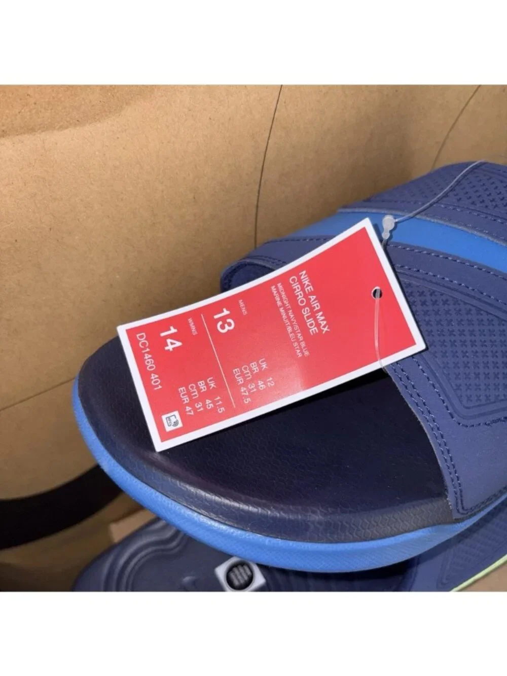 NEW Nike Men's Air Max Cirro Slides 'Midnight Navy' DC1460-401 Size 13